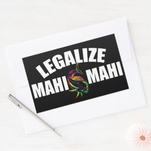 Legalisierung Mahi Mahi Mahi Fish Legalisierung vo Rechteckiger Aufkleber