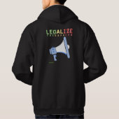 "LEGALIZE FREE SPEECH" Schuhpulli Hoodie (Rückseite)
