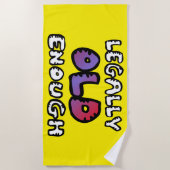 Legally old enough strandtuch (Vorderseite)
