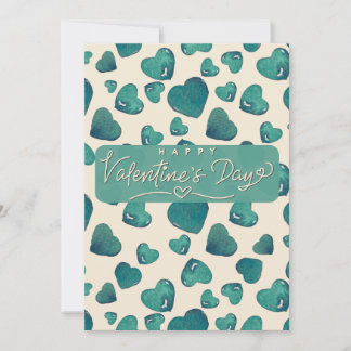 legant Watercolor Valentine's Day Card Feiertagskarte