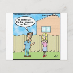 Legasthenie-Cartoonist Lustige Geschenke T-Shirts  Postkarte