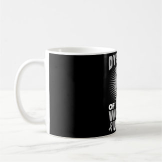 Legastheniker der Welt, bindet die Fausthand Legas Kaffeetasse
