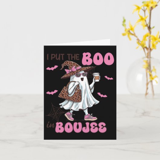 Lege den Boo in Boujee Halloween Niedliche Lady Gh Karte (Gelbe Blume)