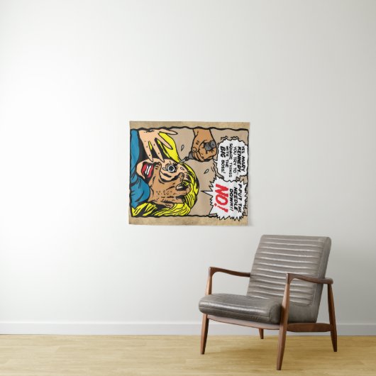 "Lege die Nadel ab!" Wandteppiche (Beispiel (Horizontal))