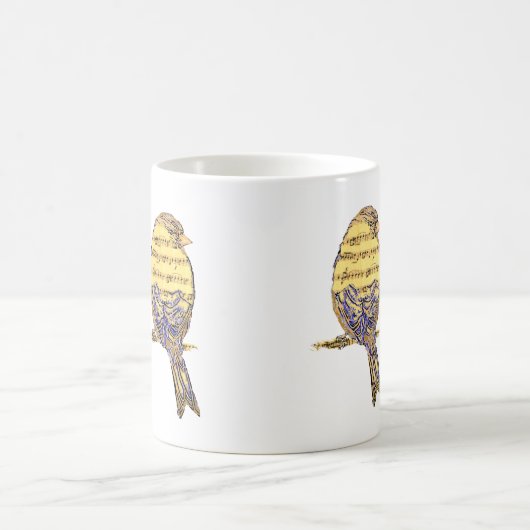 Lege ein Lied in meinen Vogel der Herzbibel Kaffeetasse (Mittel)