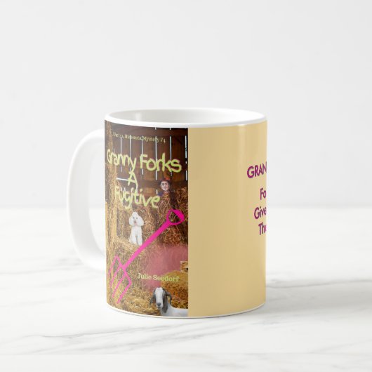 Lege eine Gabel hinein! Fuchsia Serie Kaffeetasse (Vorderseite Links)