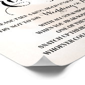 Lege einen Ring auf das Brautparty des Herbstes Poster (Ecke)