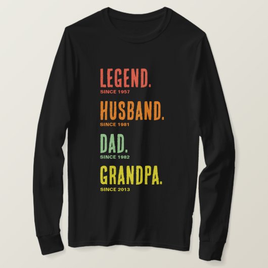 Lege Husband Vater Opa seit langem schlucken T-Shirt (Design vorne)