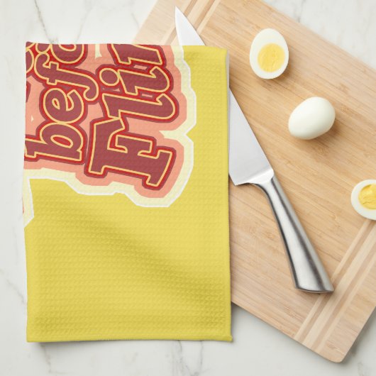 Lege Wings Before Flings Funny Chicken Motto Geschirrtuch (Viertel Falte)