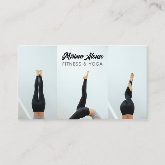 Lege Yoga Posen Fitness & Yoga White Business Card Visitenkarte (Vorderseite)