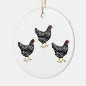 Legehennen aus Plymouth Rock Heritage Legehennen Keramikornament (Links)