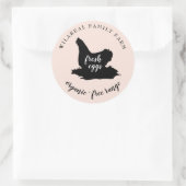 Legehennenhühnchen Runder Aufkleber (Tasche)