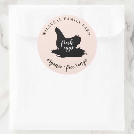 Legehennenhühnchen Runder Aufkleber (Tasche)