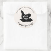 Legehennenhühnchen Runder Aufkleber (Tasche)