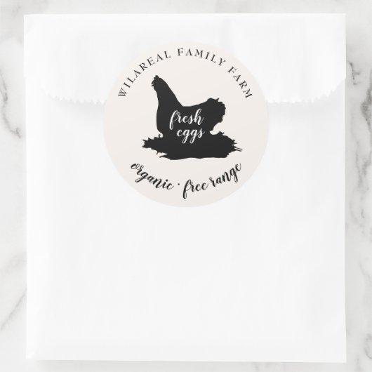 Legehennenhühnchen Runder Aufkleber (Tasche)