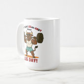 Legen-Dairy Leg Day – Funny Bull Squat Workout Kaffeetasse (Vorderseite Links)