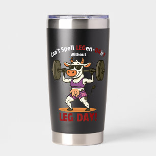 Legen-Dairy Leg Day – Lustige Kuh-Kniebeugen-Worko Thermobecher