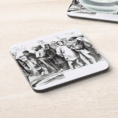 Legen Sie Baggers, späte 1860s mit Teppich aus Getränkeuntersetzer (Linke Seite)