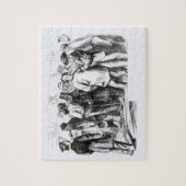 Legen Sie Baggers, späte 1860s mit Teppich aus Puzzle (Vertikal)