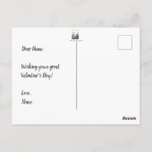 Legen Sie den Fuß auf die Postkarte (Rückseite)