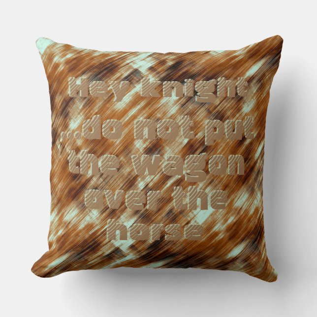 Legen Sie den Wagen nicht über das Pferdekissen Kissen (Vorderseite)