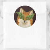 Legen Sie die Foxenstücke um. Runder Aufkleber (Tasche)