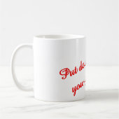 Legen Sie die Gabel nieder Kaffeetasse (Links)