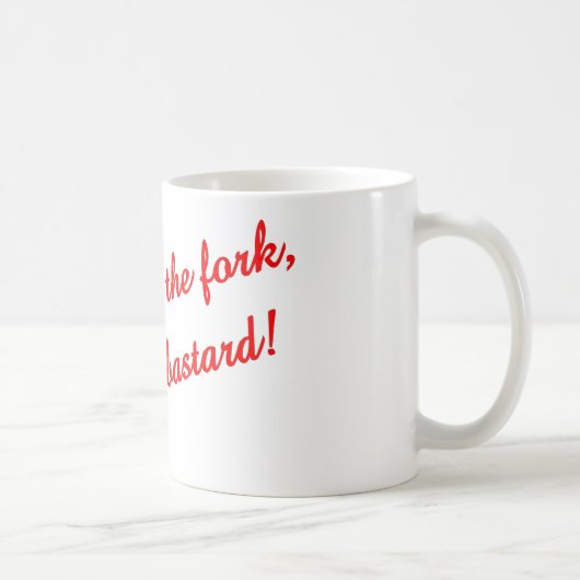 Legen Sie die Gabel nieder Kaffeetasse (Rechts)