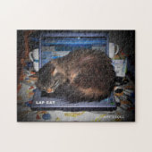 Legen Sie die Katze auf ein Notebook oder machen S Puzzle (Horizontal)