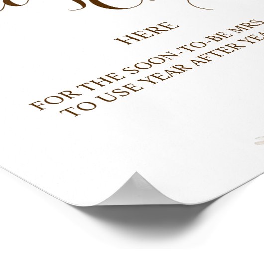 Legen Sie die Rezept-Karte hier Pampas Grass Dusch Poster (Ecke)