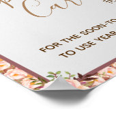 Legen Sie die Rezeptkarte hier als Blumenrahmen-Du Poster (Ecke)