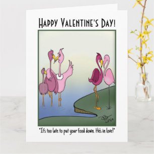 Legen Sie die Valentintagskarte in den Fuß. Karte
