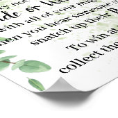 Legen Sie ein Eukalyptus-Duschgel-Zeichen ein Poster (Ecke)