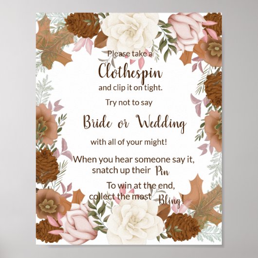 Legen Sie ein Kleidungsstück Button Boho Herbst Du Poster (Vorne)