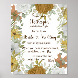 Legen Sie ein Kleidungsstück Button Boho Herbst Du Poster