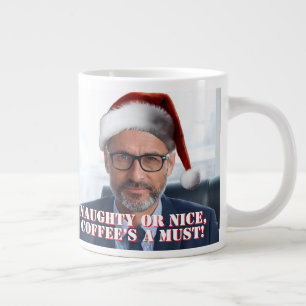 Legen Sie eine Weihnachtsmannmütze an Funny Offi Jumbo-Tasse