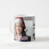 Legen Sie eine Weihnachtsmannmütze an | Funny Offi Kaffeetasse (Vorderseite Links)