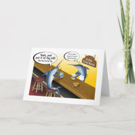 Legen Sie es auf meine Billfish-Grußkarte Karte