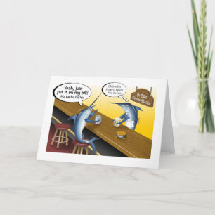 Legen Sie es auf meine Billfish-Grußkarte Karte