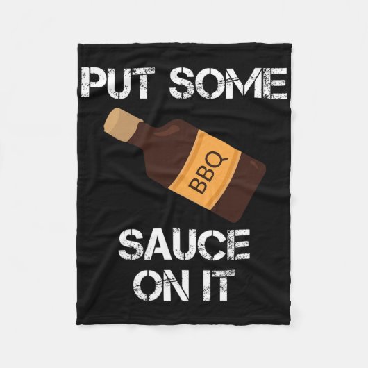 Legen Sie Grillen Sauce auf, Daddy Grilling Novelt Fleecedecke (Vorderseite)