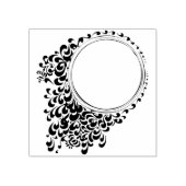 legen Sie Ihren Namen Blume Kreis Gummistempel (Prägung)