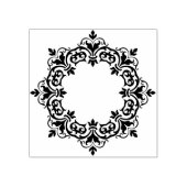 legen Sie Ihren Namen Damaskus Kreis Blume Gummistempel (Prägung)