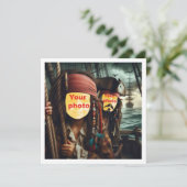 Legen Sie mein Gesicht in das Bild, 2 Piraten auf Karte (Stehend Vorderseite)