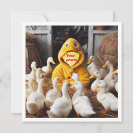 Legen Sie mein Gesicht in das Bild, Enten und Kind Karte