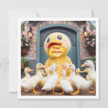 Legen Sie mein Gesicht in das Bild, Enten und Kind