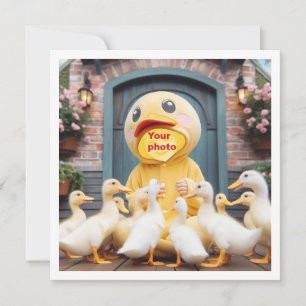Legen Sie mein Gesicht in das Bild, Enten und Kind Karte