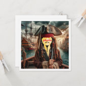 Legen Sie mein Gesicht in das Bild, Pirat auf eine Karte (Vorderseite/Rückseite Beispiel)