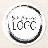 Legen Sie mein Logo auf Runder Pappuntersetzer (Vorderseite)
