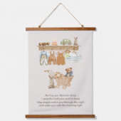 Legen Sie sich in das Boho Baby Kinderzimmer zum S Wandteppich Mit Holzrahmen (Vorderseite)