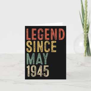 Legend 1945 80. Geburtstagsgeschenke für Männer Fr Karte